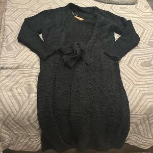 NWT Skims Long Sherpa Style Robe Sz S/M Black Onyx